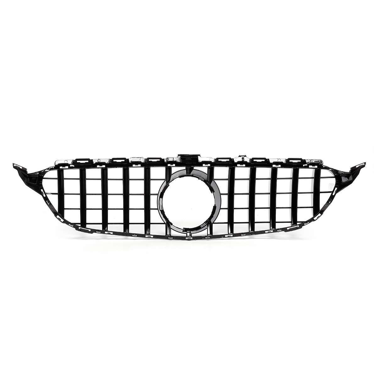 GTR-Upper-Grille-Grey-For-Mercedes-Benz-w205-AMG-Look-C200-C250-C300-C350-Silver-2015-2018-1559107
