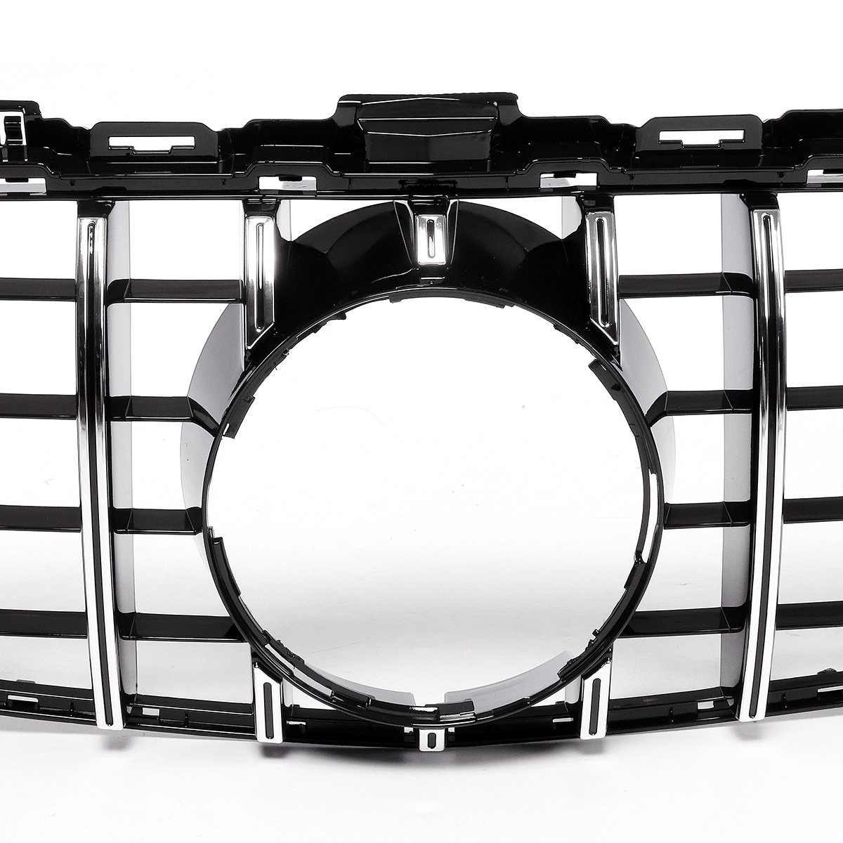 GTR-Upper-Grille-Grey-For-Mercedes-Benz-w205-AMG-Look-C200-C250-C300-C350-Silver-2015-2018-1559107