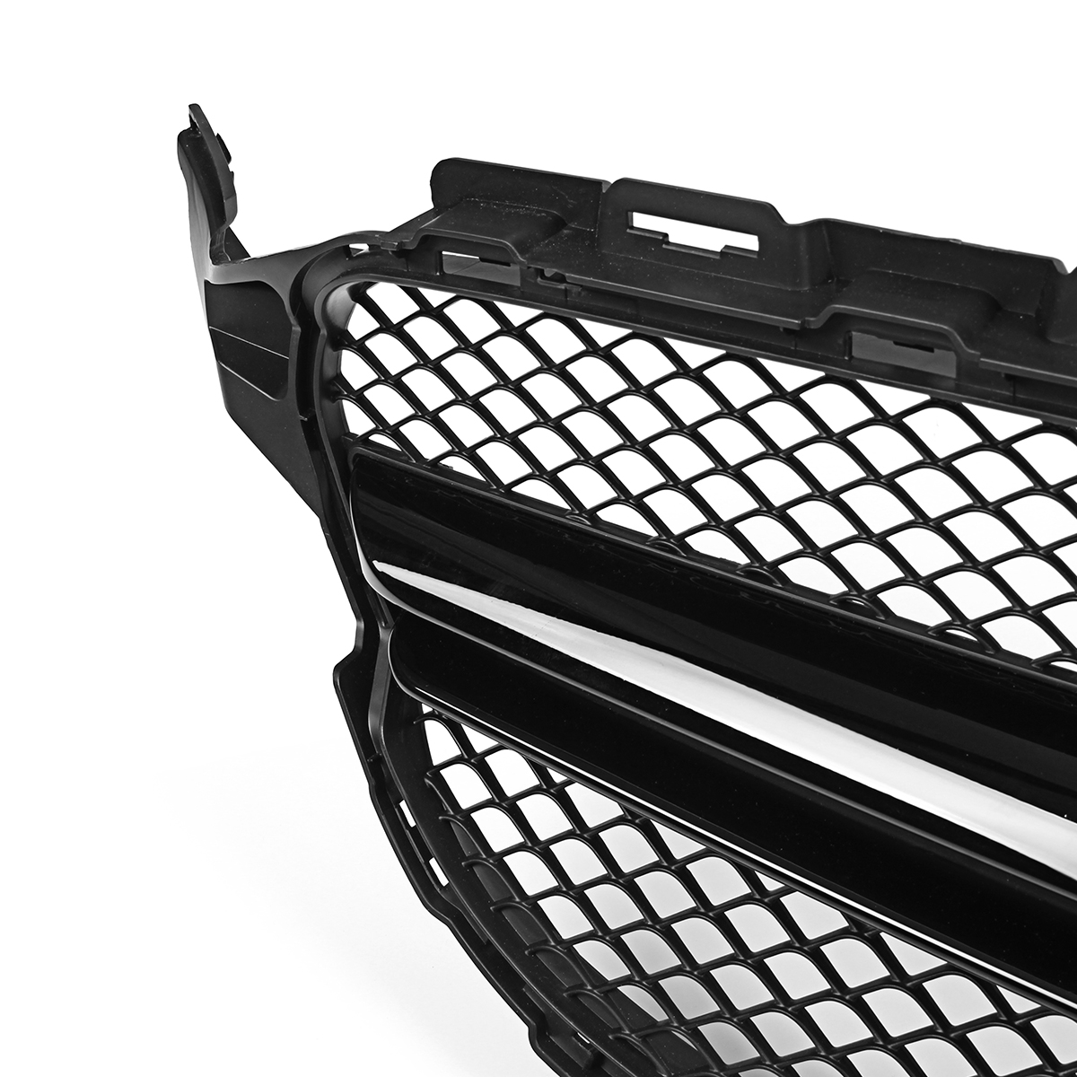 Gloss-Black-Front-Bumper-Mesh-Grille-Grill-For-Mercedes-C-Class-W205-15-18-1396753