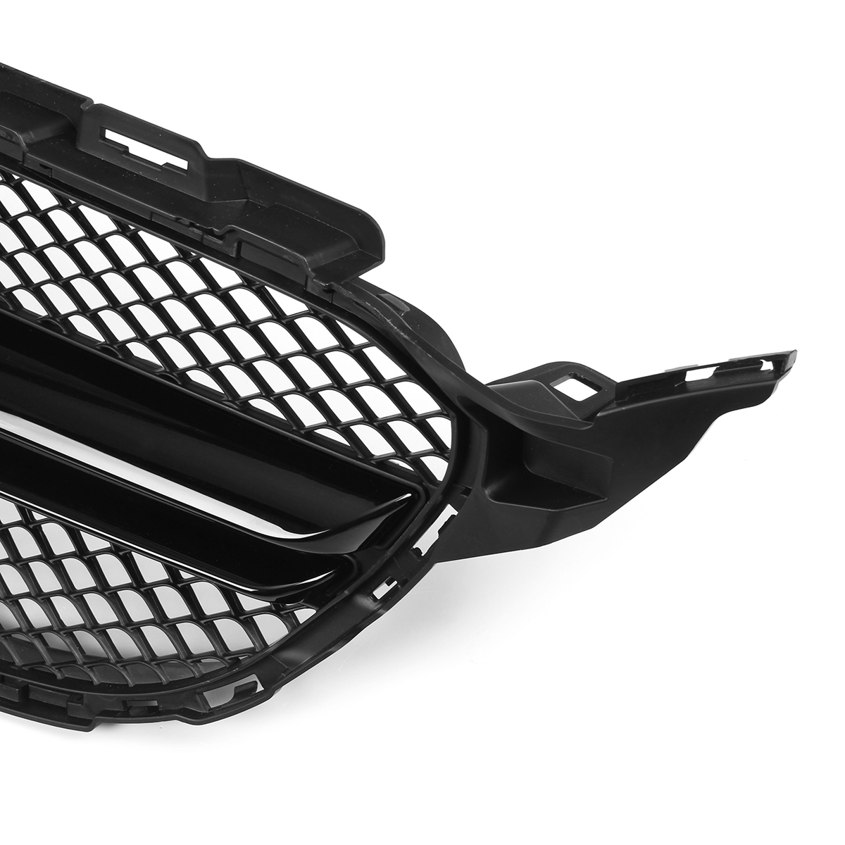 Gloss-Black-Front-Bumper-Mesh-Grille-Grill-For-Mercedes-C-Class-W205-15-18-1396753