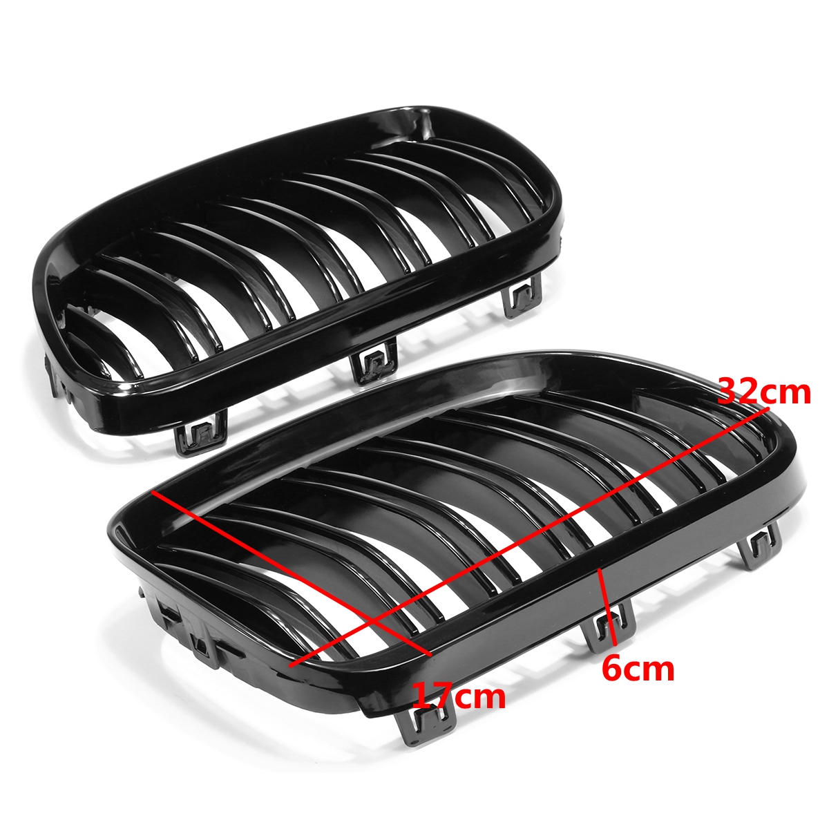 Gloss-Black-Front-Kidney-Grill-Grille-For-BMW-E92-E93-2010-2014-1381786