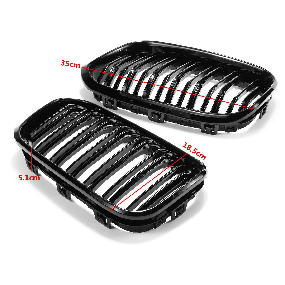 Gloss-Black-Front-Kidney-Grill-Grille-For-BMW-F20-F21-1-Series-15-17-1377932