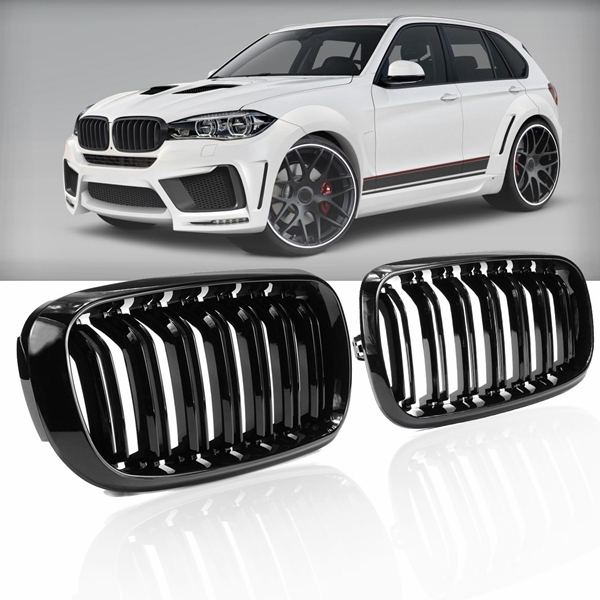 Gloss-Black-Front-Sport-Grill-Grille-Double-Line-For-BMW-F15F16-X5-X6-2014-2017-1270167