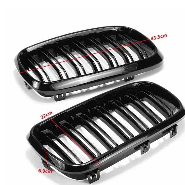 Gloss-Black-Front-Sport-Grill-Grille-Double-Line-For-BMW-F15F16-X5-X6-2014-2017-1270167