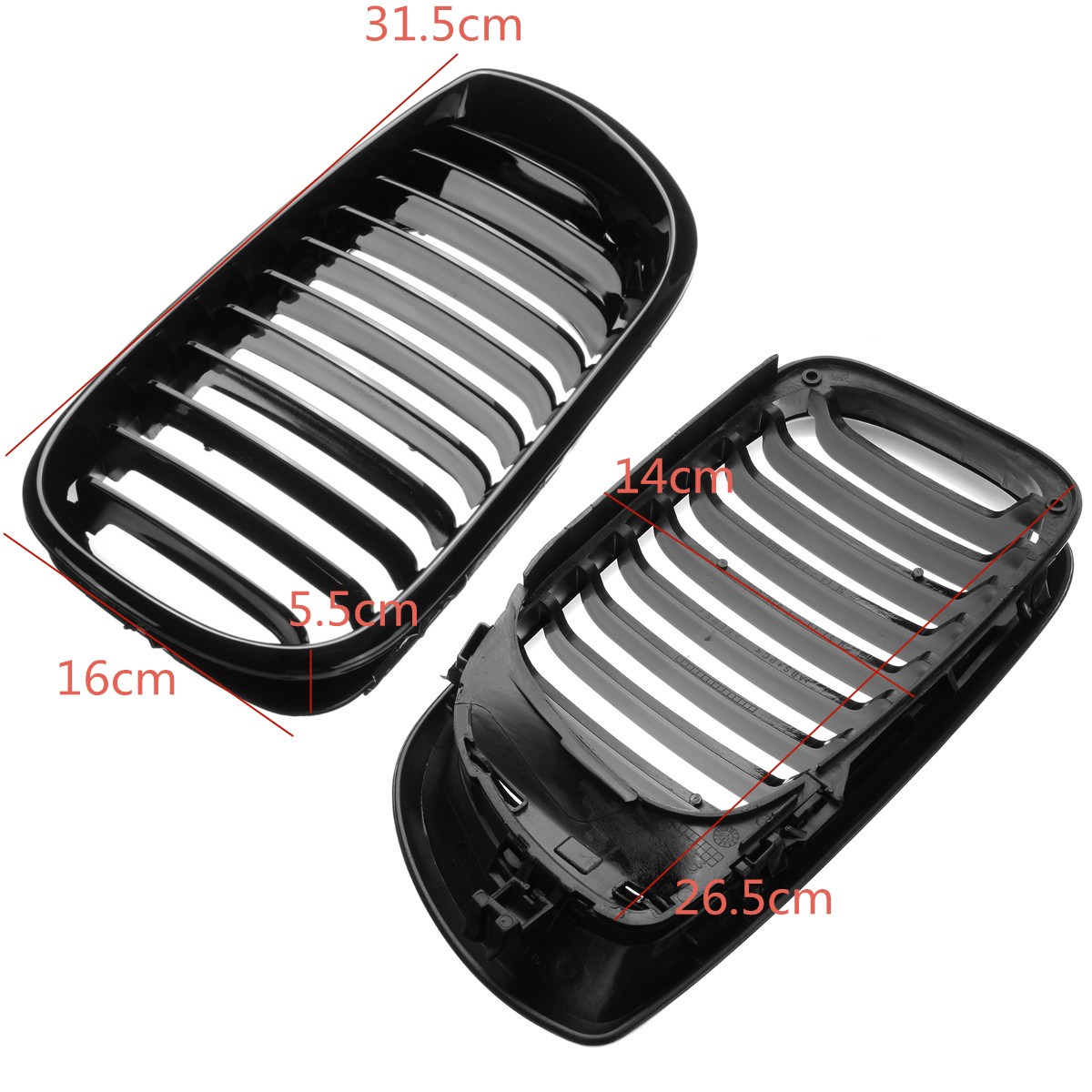 Gloss-Black-Kidney-Front-Grille-For-BMW-E46-3Series-4-DOOR-4D-02-05-LCI-Facelift-1251583