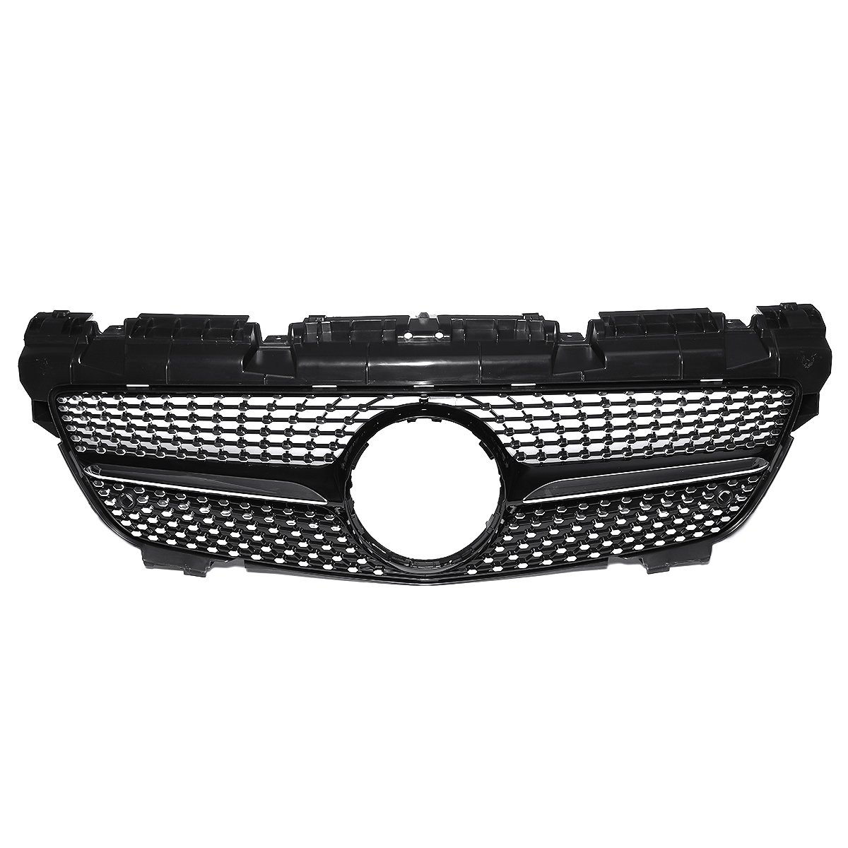 Glossy-Black-Diamond-Style-Front-Grill-Grille-For-Mercedes-Benz-SLK-Class-R172-200-250-350-2012-2016-1680956