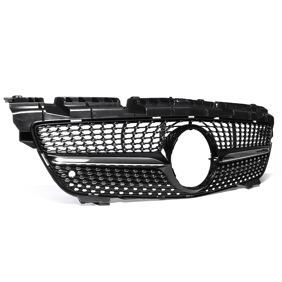 Glossy-Black-Diamond-Style-Front-Grill-Grille-For-Mercedes-Benz-SLK-Class-R172-200-250-350-2012-2016-1680956