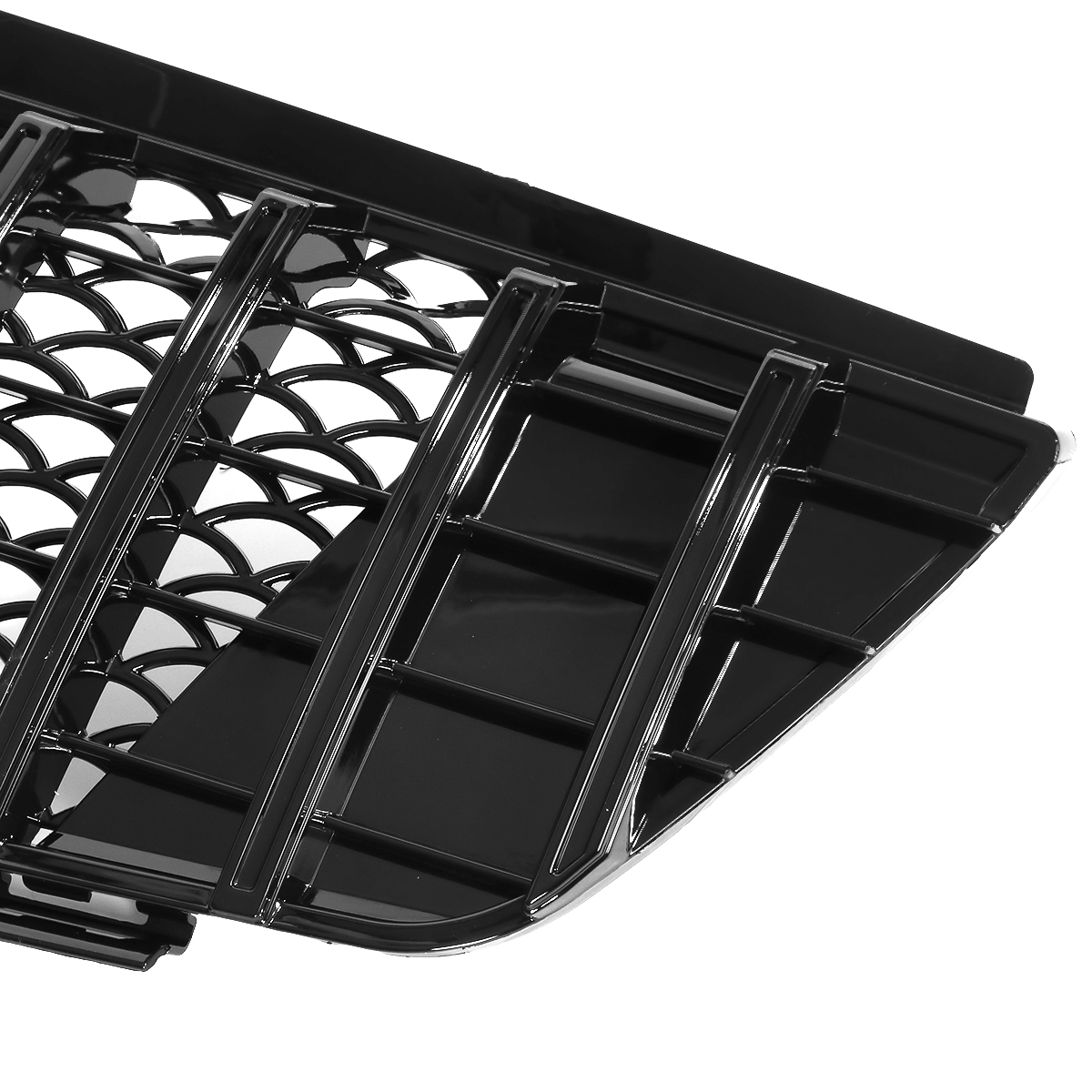 Glossy-Black-GTR-Style-Front-Grill-Grille-For-Mercedes-Benz-ML-Class-W164-ML320-ML350-ML550-2005-200-1694932