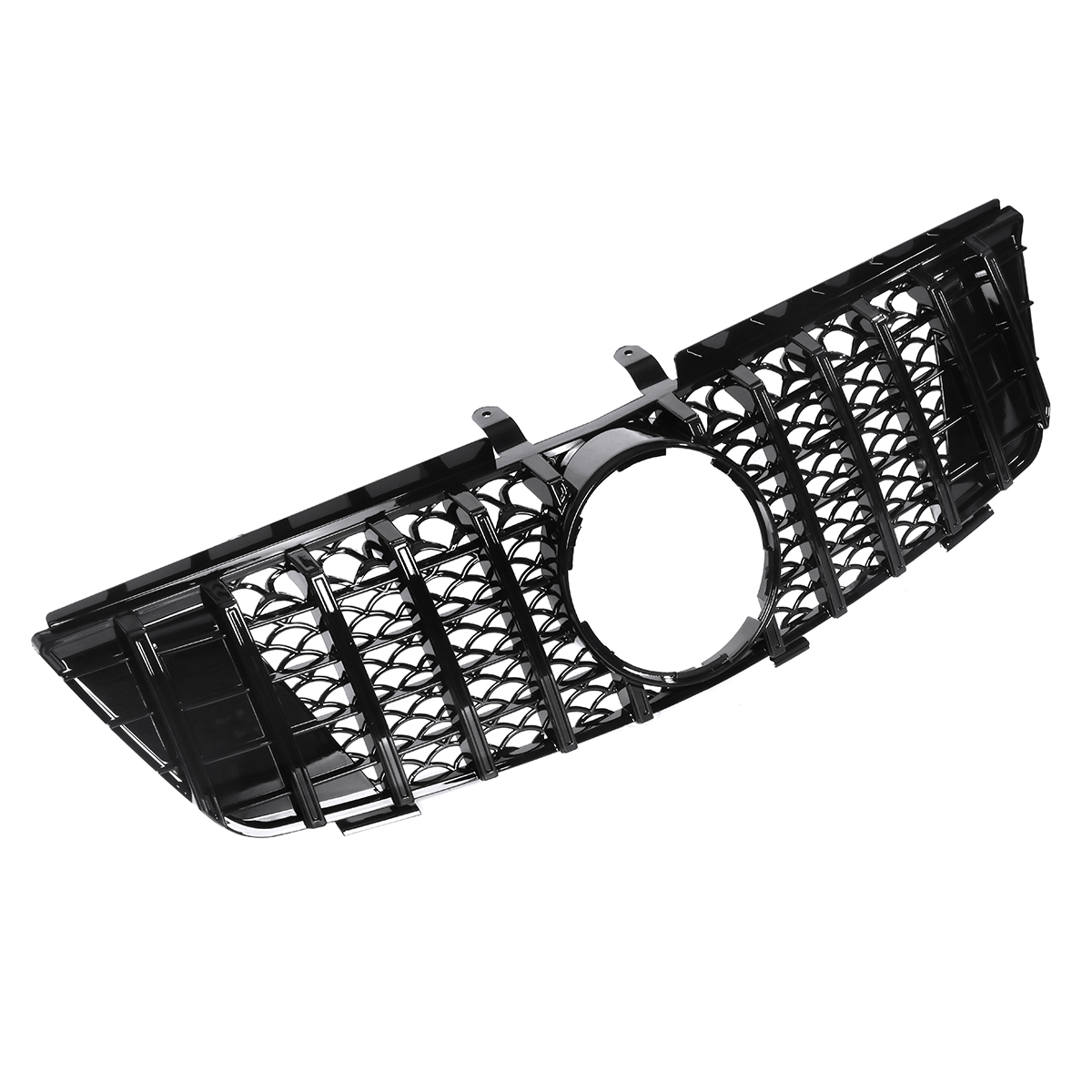 Glossy-Black-GTR-Style-Front-Grill-Grille-For-Mercedes-Benz-ML-Class-W164-ML320-ML350-ML550-2005-200-1694932