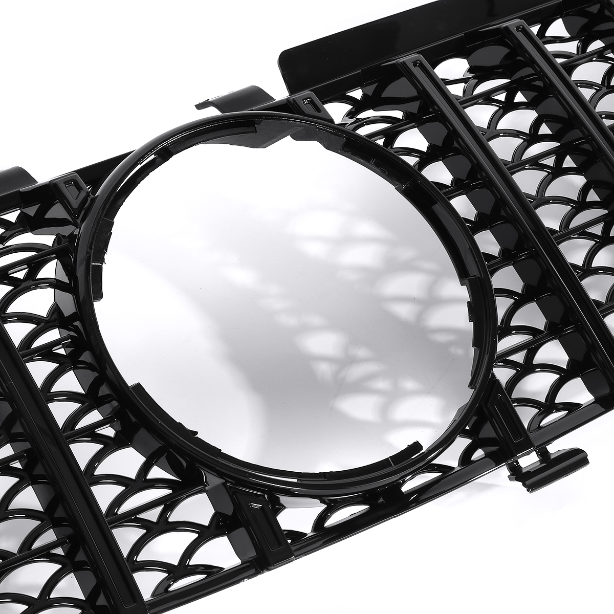 Glossy-Black-GTR-Style-Front-Grill-Grille-For-Mercedes-Benz-ML-Class-W164-ML320-ML350-ML550-2005-200-1694932