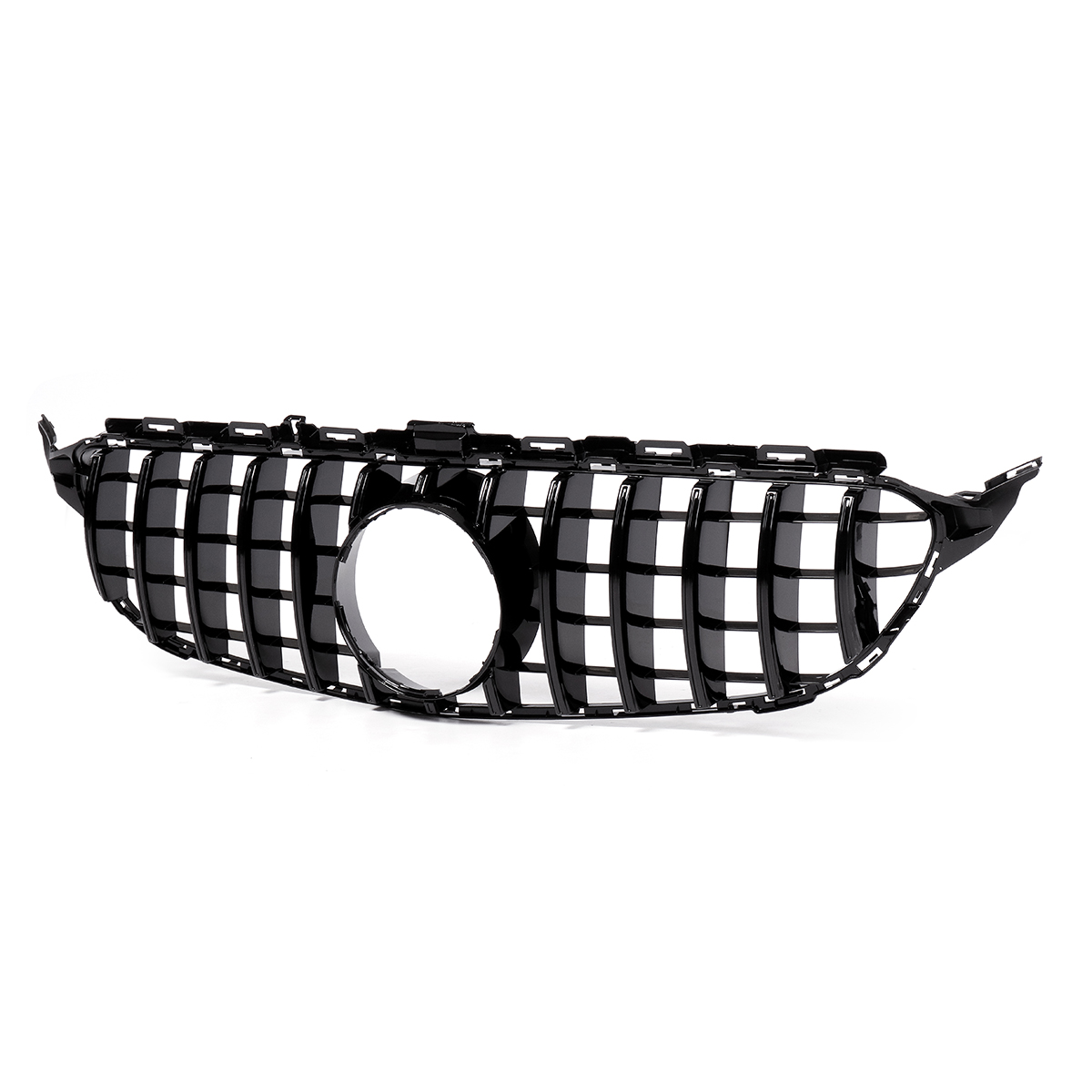 Glossy-Black-Upper-Grille-For-2015-2018-Mercedes-Benz-w205-C200-C250-C300-C350-GTR-Without-Camera-1680963