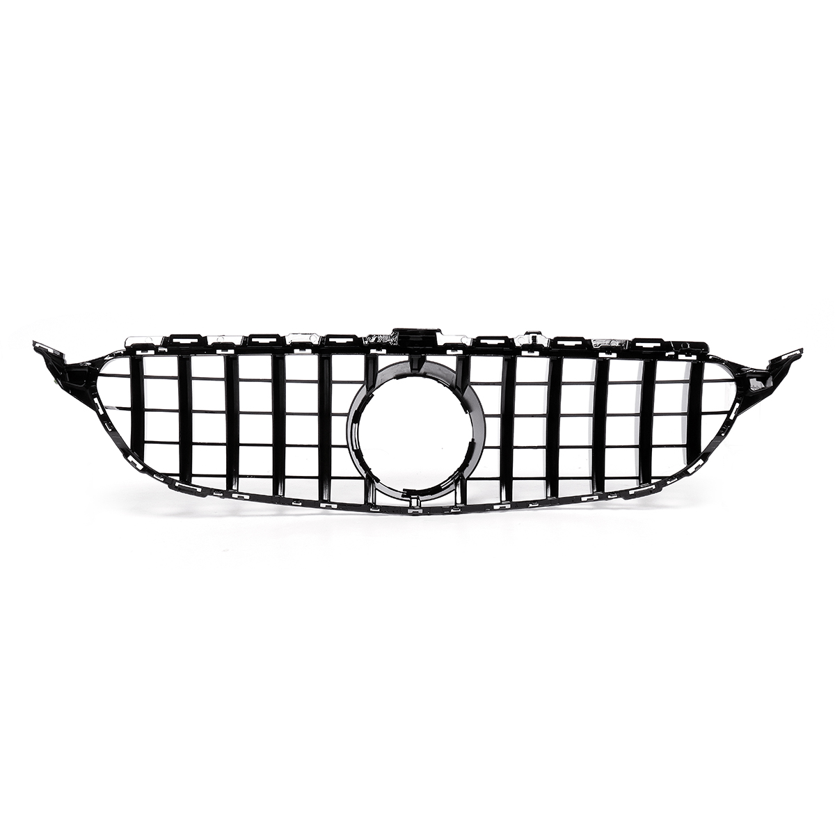 Glossy-Black-Upper-Grille-For-2015-2018-Mercedes-Benz-w205-C200-C250-C300-C350-GTR-Without-Camera-1680963