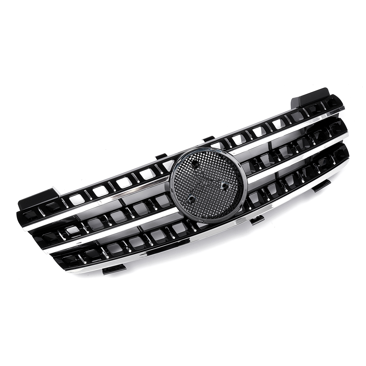 Glossy-Front-Hood-Grill-Grille-For-Mercedes-Benz-ML-Class-W164-ML320-ML350-ML550-2005-2008-1544912