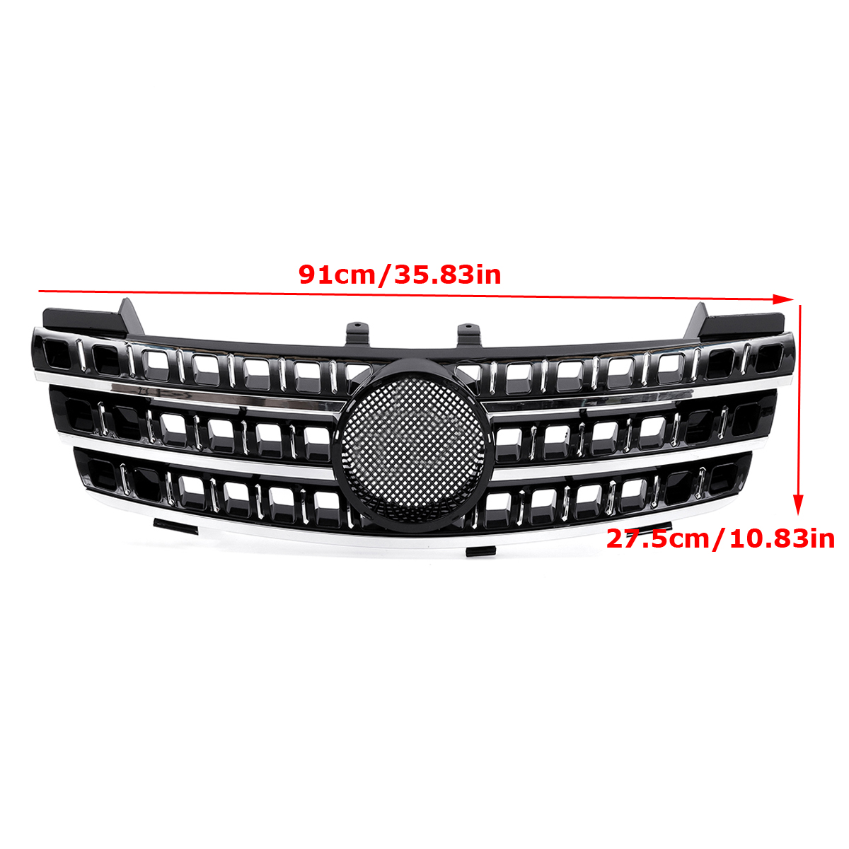 Glossy-Front-Hood-Grill-Grille-For-Mercedes-Benz-ML-Class-W164-ML320-ML350-ML550-2005-2008-1544912
