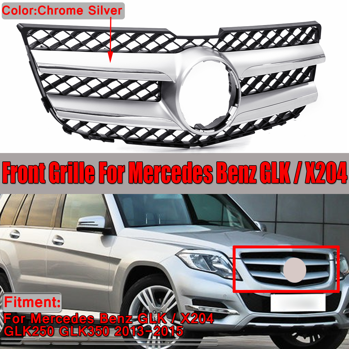 Grill-Front-Grille-For-Mercedes-Benz-2013-2015-X204-GLK250-GLK350-1535373