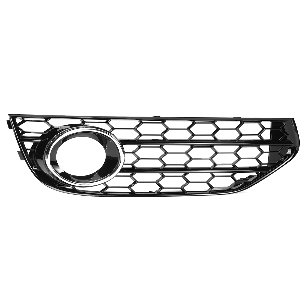HONEYCOMB-HEX-Front-Grille-Grill-Chrome-Silver-Fog-Light-Lamp-Cover-For-A4-B8-B85-ALLROAD-2009-2015-1800660