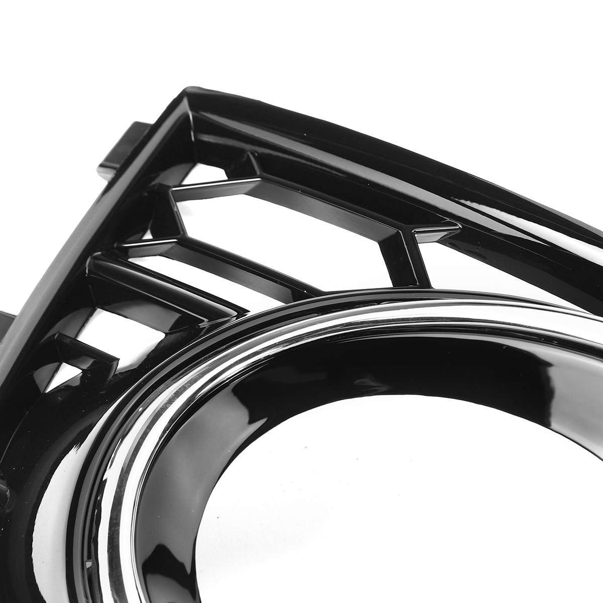 HONEYCOMB-HEX-Front-Grille-Grill-Chrome-Silver-Fog-Light-Lamp-Cover-For-A4-B8-B85-ALLROAD-2009-2015-1800660