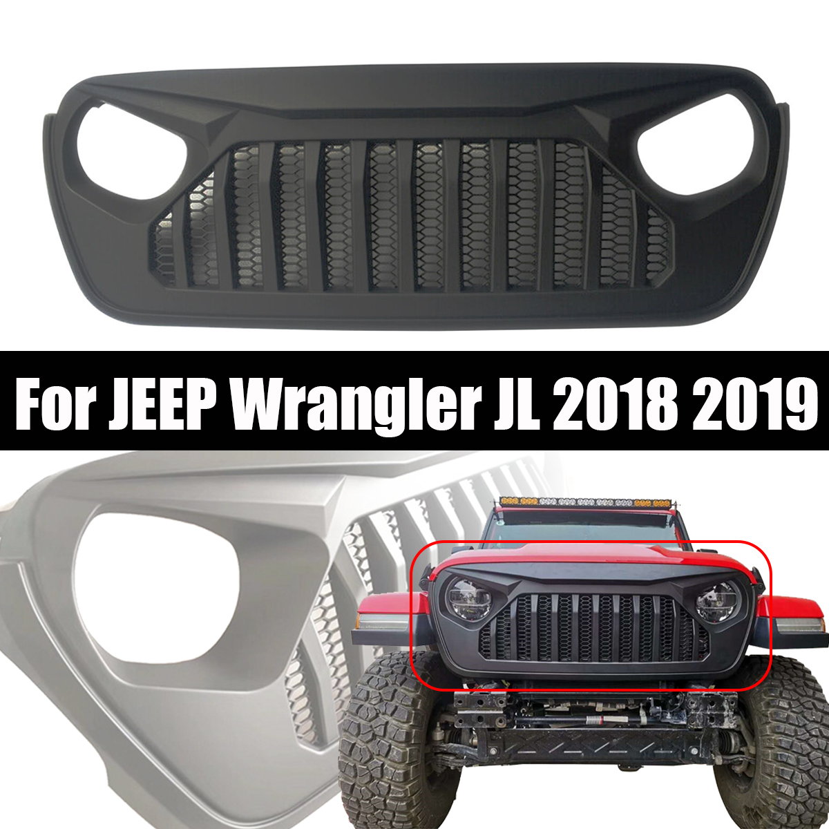 Matte-Black-ABS-Front-Bumper-Grille-Upper-Grill-For-JEEP-Wrangler-JL-2018-2019-1490565