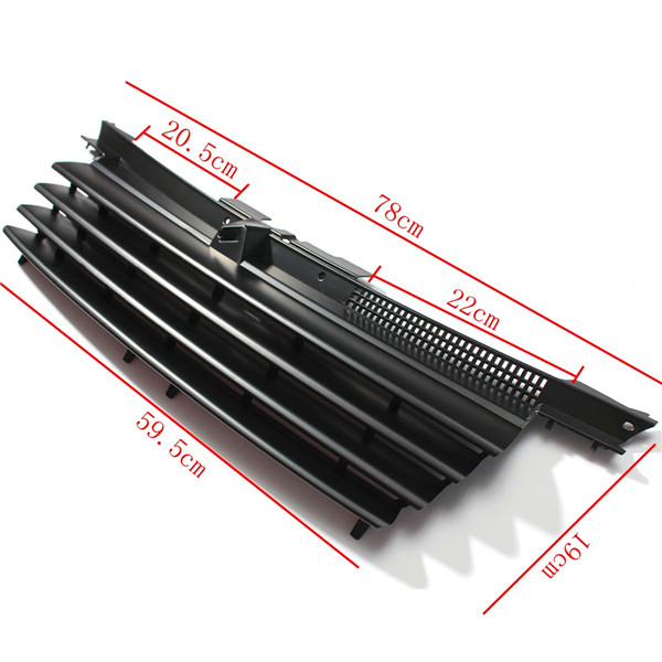 Matte-Black-Front-Hood-Grille-Badgeless-Grill-For-VW-Jetta-Bora-MK4-1999-2004-1013826