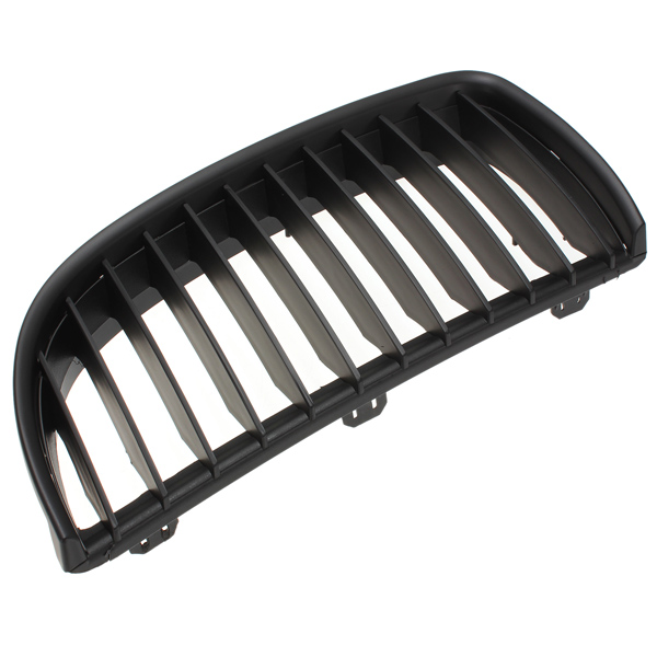 Matte-Black-Front-Kidney-Grilles-Grill-with-Upper-Hood-Eyelids-for-BMW-E90-E91-3-Series-Sedan-2004-2-49314