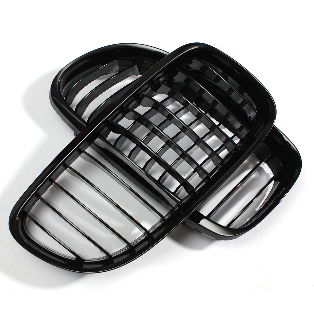 Pair-ABS-Gloss-Black-Baking-Varnish-Front-Car-Grille-For-BMW-E90-09-12-1376376