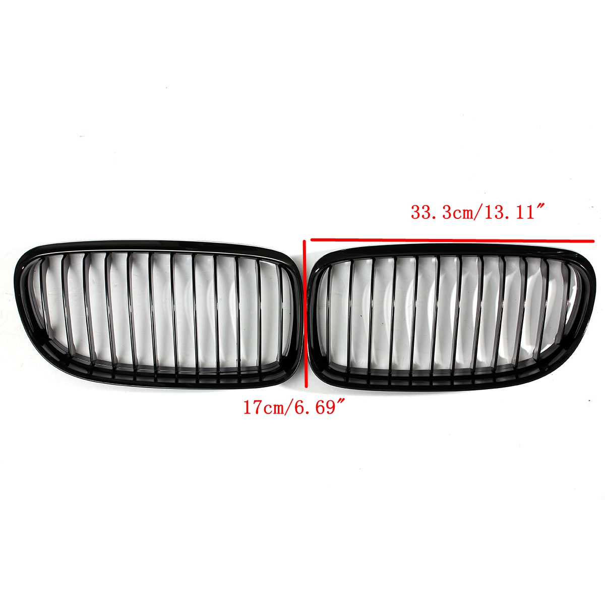 Pair-ABS-Gloss-Black-Baking-Varnish-Front-Car-Grille-For-BMW-E90-09-12-1376376