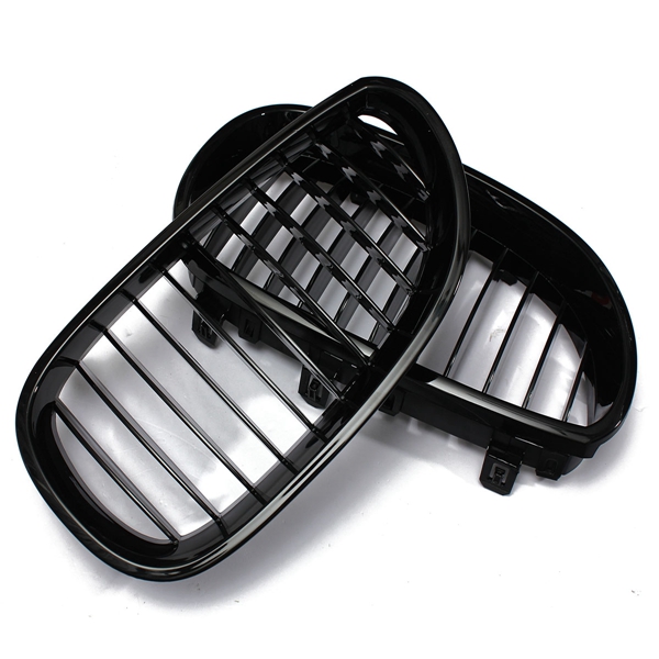 Pair-Black-Front-Sport-Wide-Kidney-Grille-Grill-for-BMW-E60-E61-5Series-M5-03-10-1012501