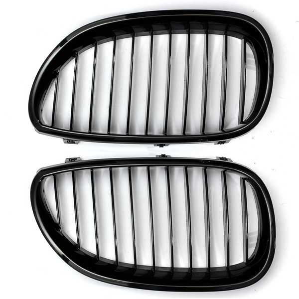 Pair-Black-Front-Sport-Wide-Kidney-Grille-Grill-for-BMW-E60-E61-5Series-M5-03-10-1012501