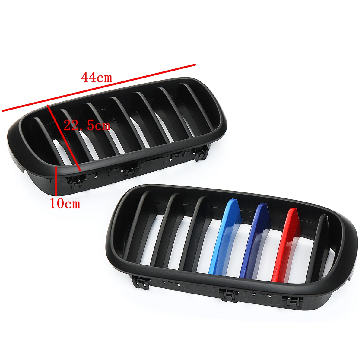 Pair-Car-Front-Sport-Kidney-Grilles-Matte-Black-M-Color-For-BMW-F86-F15-F16-X5-X6-1554893