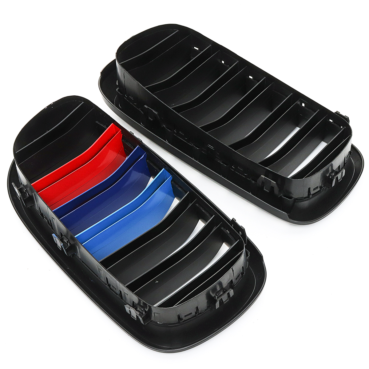 Pair-Car-Front-Sport-Kidney-Grilles-Matte-Black-M-Color-For-BMW-F86-F15-F16-X5-X6-1554893