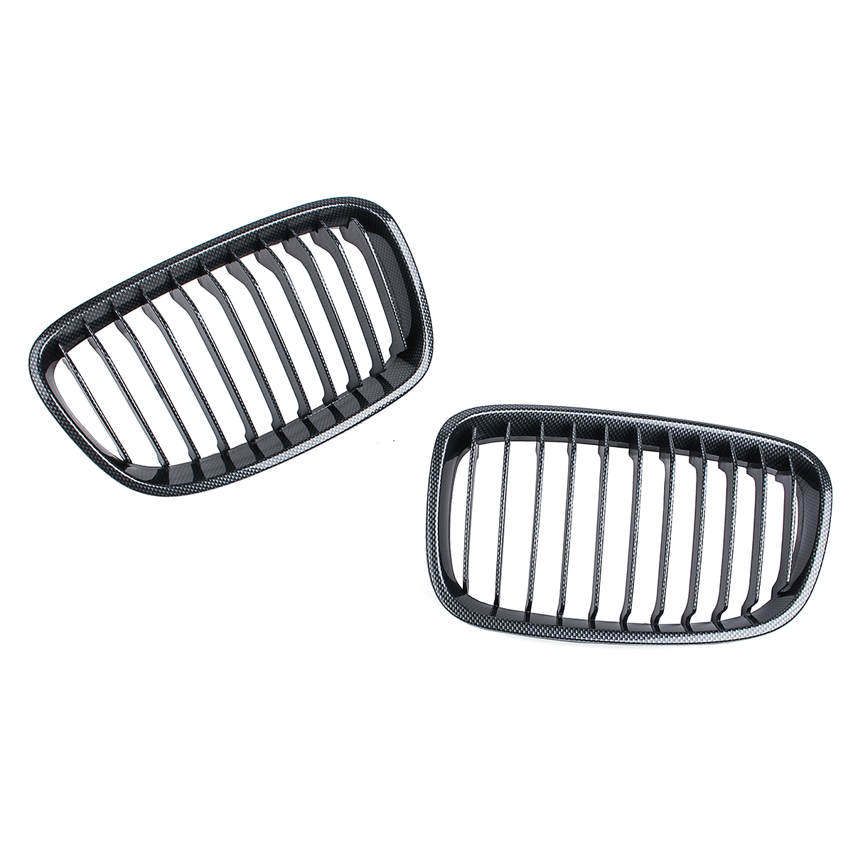 Pair-Carbon-Fiber-ABS-Front-Kidney-Grille-For-BMW-F20-F21-2011-2014-1400648