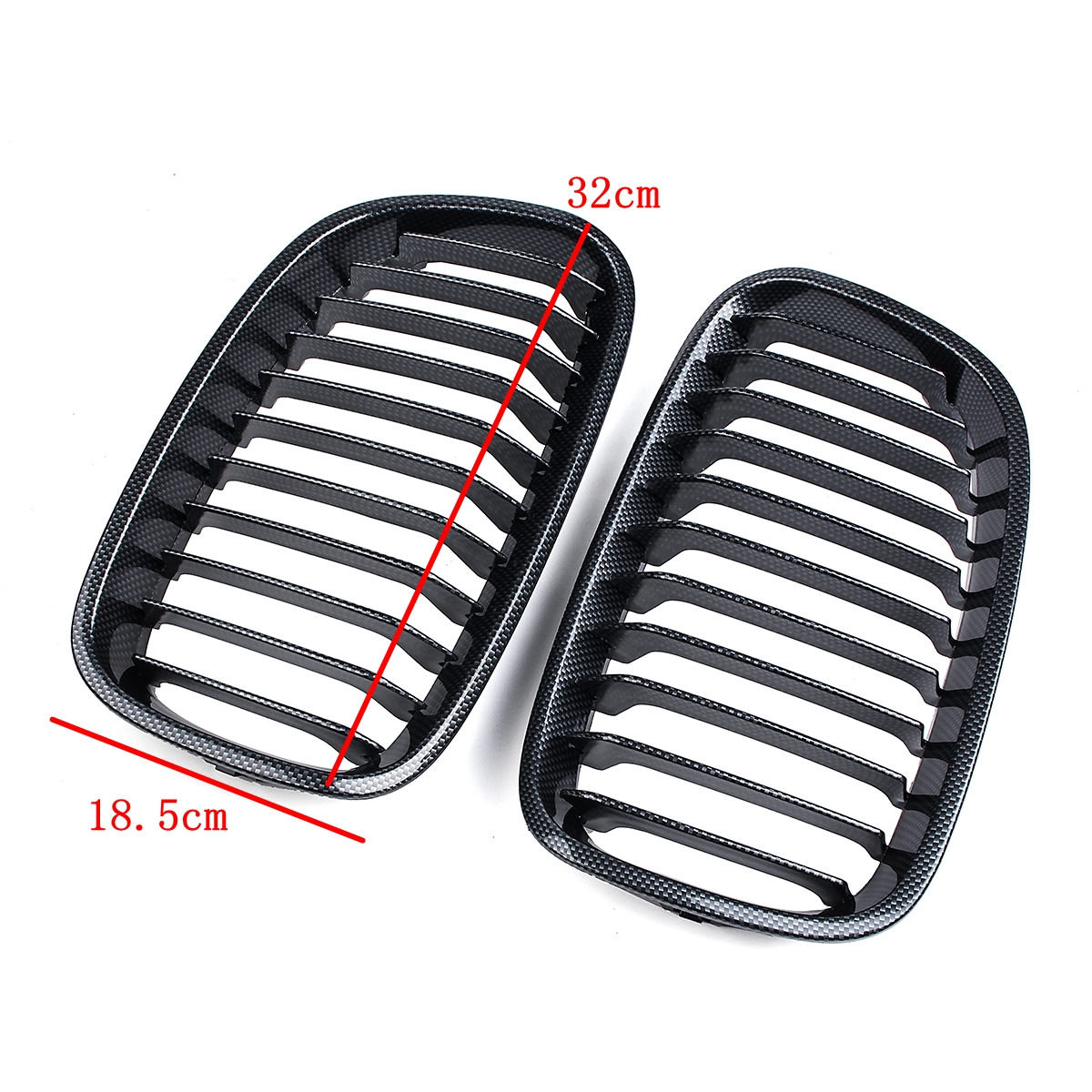 Pair-Carbon-Fiber-ABS-Front-Kidney-Grille-For-BMW-F20-F21-2011-2014-1400648
