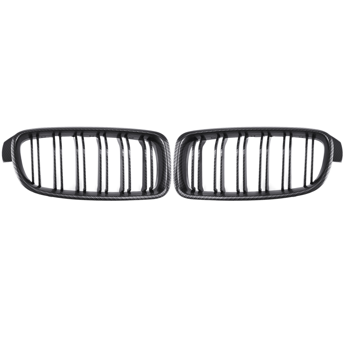 Pair-Carbon-Fiber-Look-Front-Bumper-Grill-Grille-For-BMW-3-F30-F31-F35-2012-2018-1724894