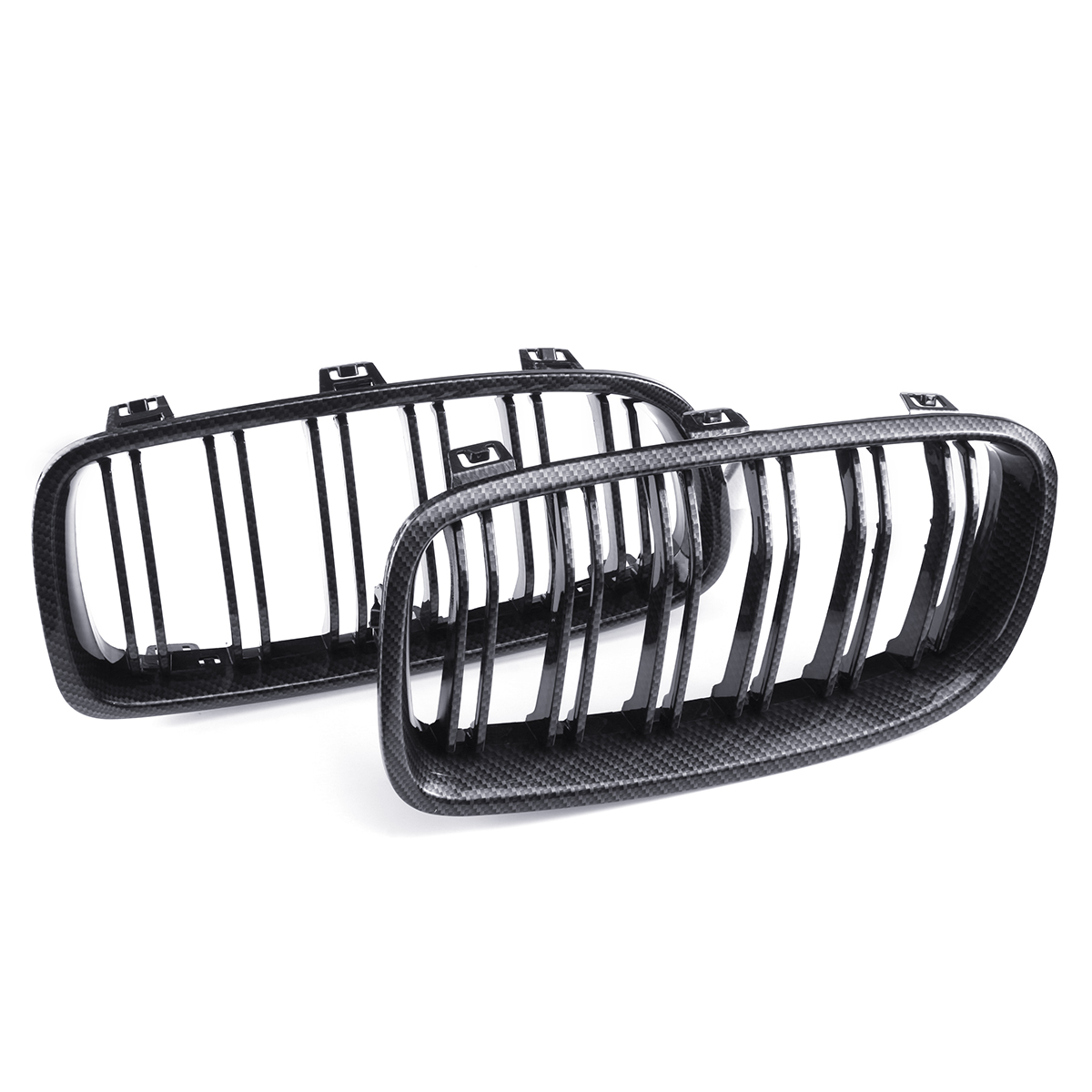 Pair-Carbon-Fiber-Look-Front-Bumper-Grill-Grille-For-BMW-3-F30-F31-F35-2012-2018-1724894