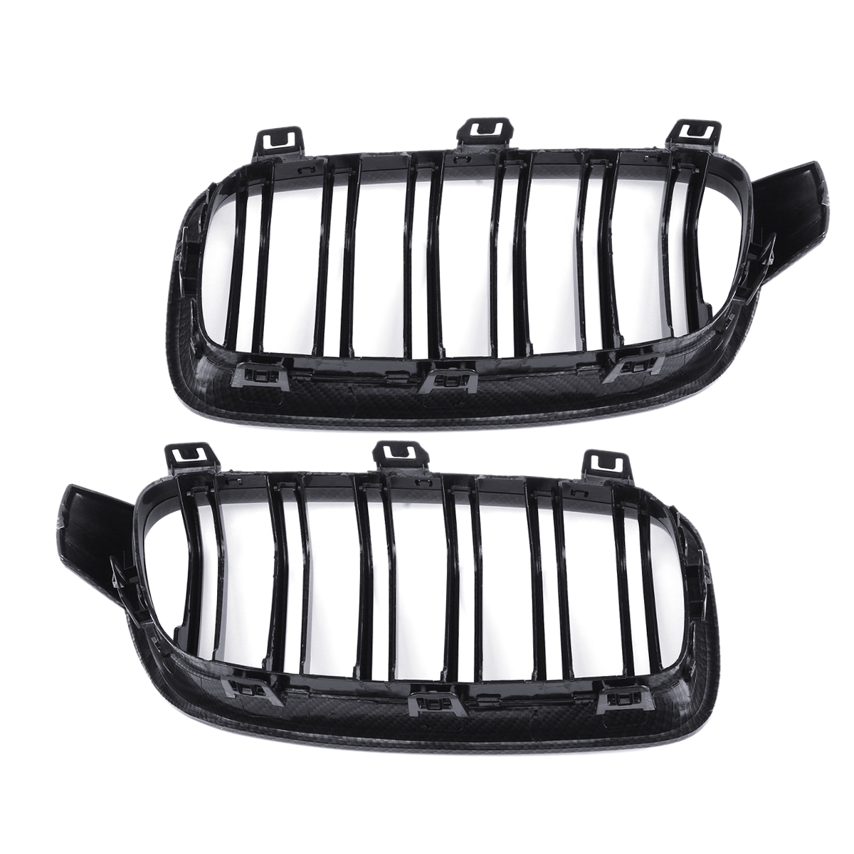 Pair-Carbon-Fiber-Look-Front-Bumper-Grill-Grille-For-BMW-3-F30-F31-F35-2012-2018-1724894