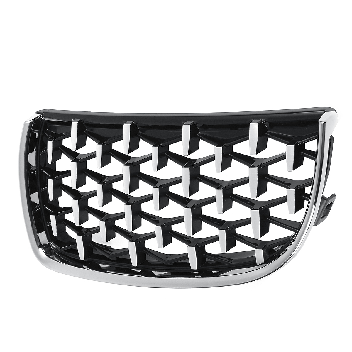 Pair-Chrome-Front-Kidney-Grilles-Upper-Hood-Eyelids-Diamond-Meteor-Style-For-BMW-3-Series-E90-E91-20-1793167