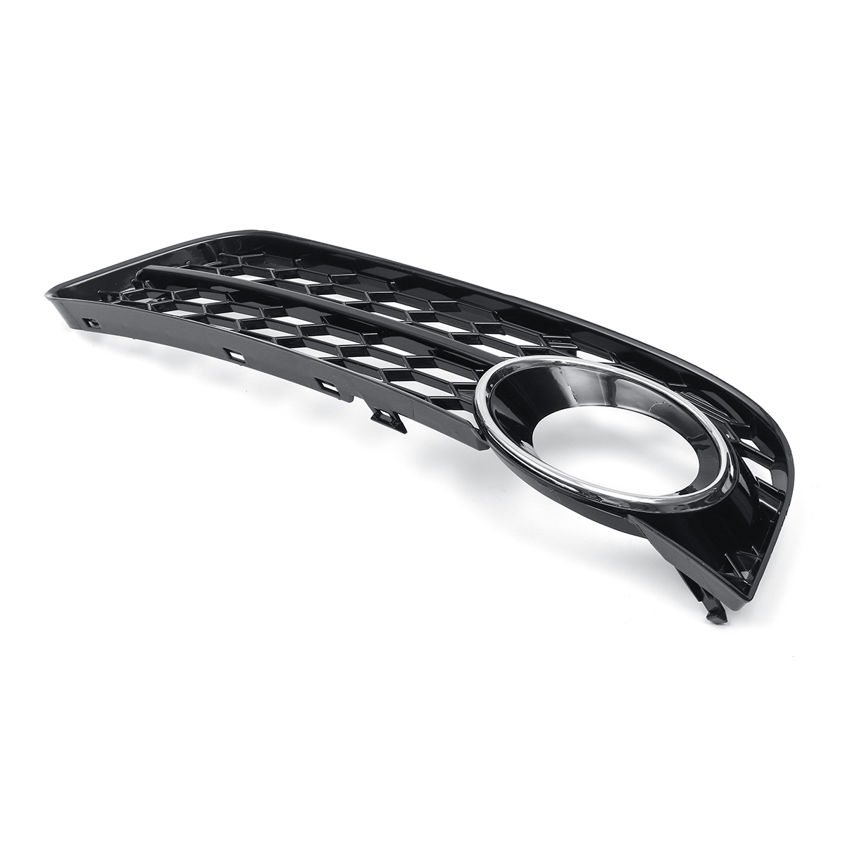 Pair-Front-Bumper-Fog-Light-Lamp-Grille-Grill-Cover-Honeycomb-HEX-Chrome-Silver-For-Audi-A5-2008-201-1561545