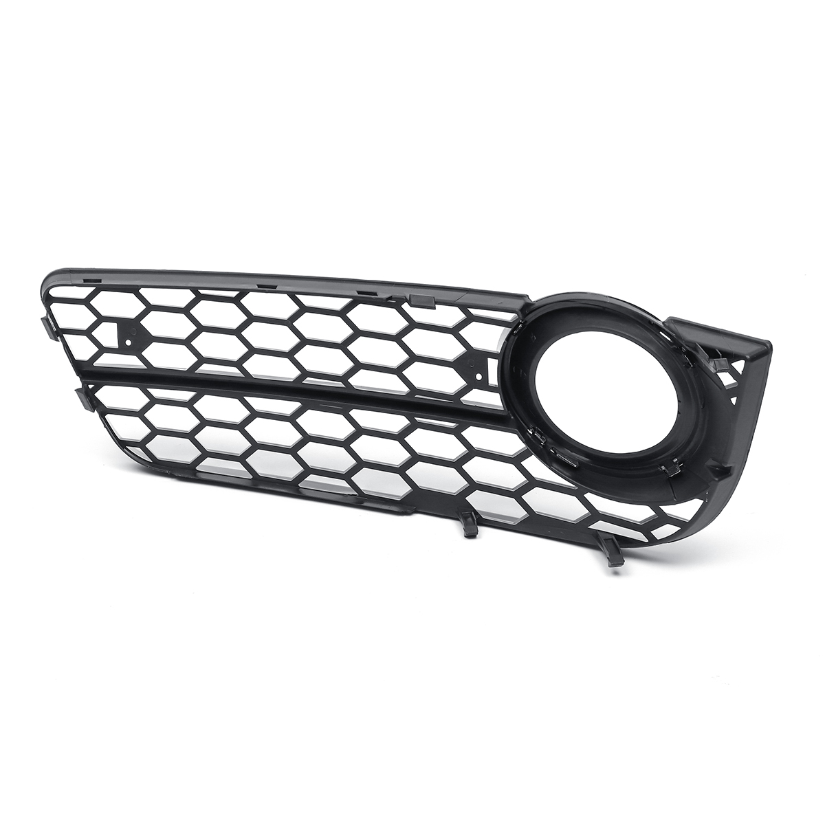 Pair-Front-Bumper-Fog-Light-Lamp-Grille-Grill-Cover-Honeycomb-HEX-Chrome-Silver-For-Audi-A5-2008-201-1561545