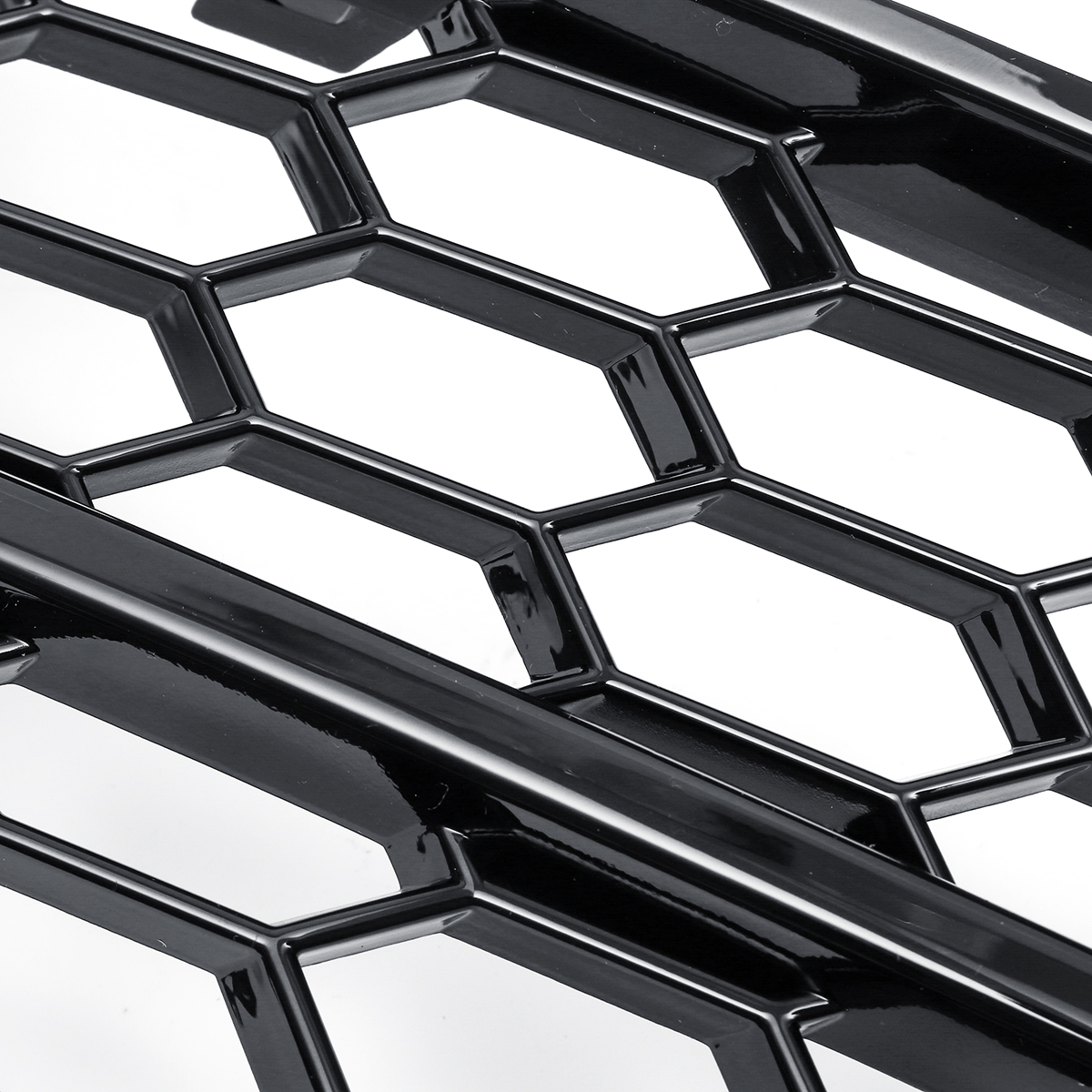 Pair-Front-Bumper-Fog-Light-Lamp-Grille-Grill-Cover-Honeycomb-HEX-Chrome-Silver-For-Audi-A5-2008-201-1561545