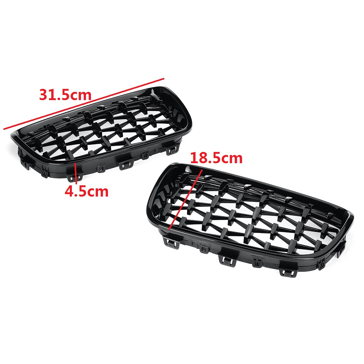 Pair-Front-Kidney-Diamond-Grille-Grill-For-BMW-1-Series-F20-F21-2011-2014-1781216