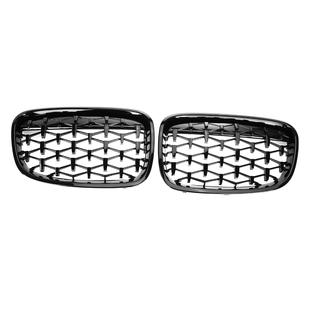 Pair-Front-Kidney-Diamond-Grille-Grill-For-BMW-1-Series-F20-F21-2011-2014-1781216