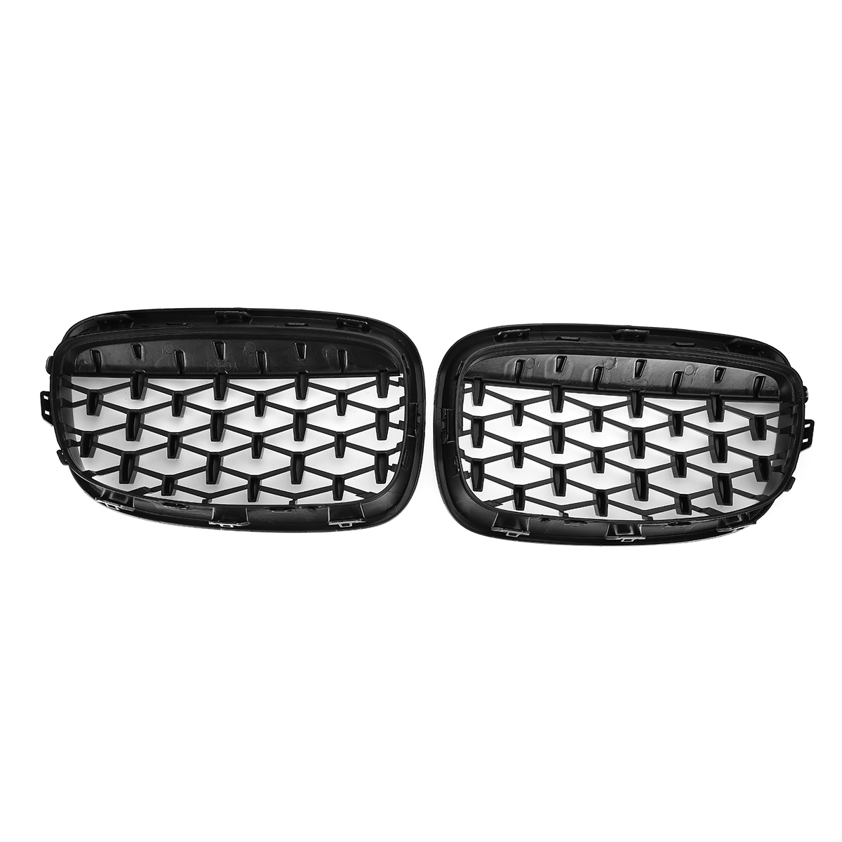 Pair-Front-Kidney-Diamond-Grille-Grill-For-BMW-1-Series-F20-F21-2011-2014-1781216