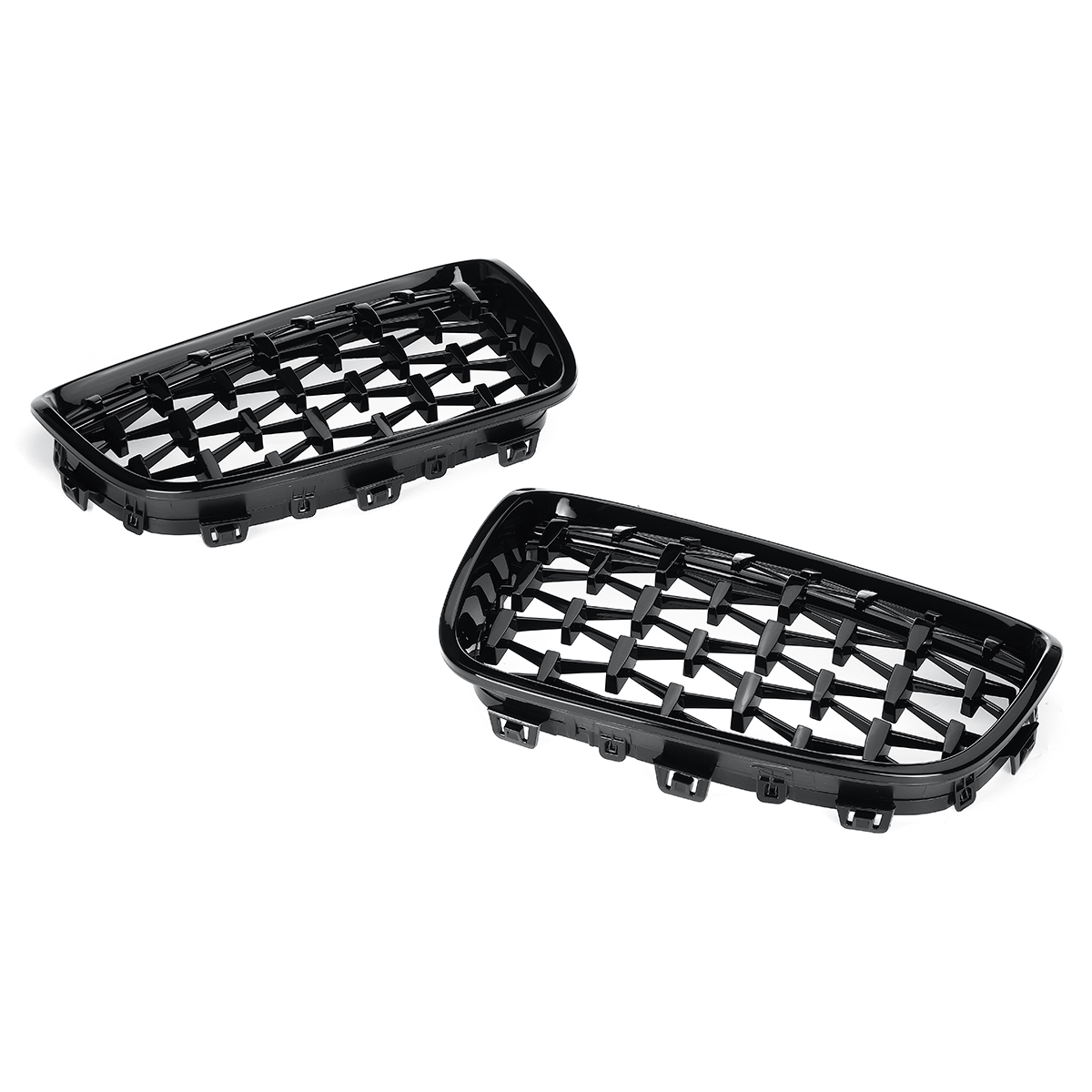 Pair-Front-Kidney-Diamond-Grille-Grill-For-BMW-1-Series-F20-F21-2011-2014-1781216