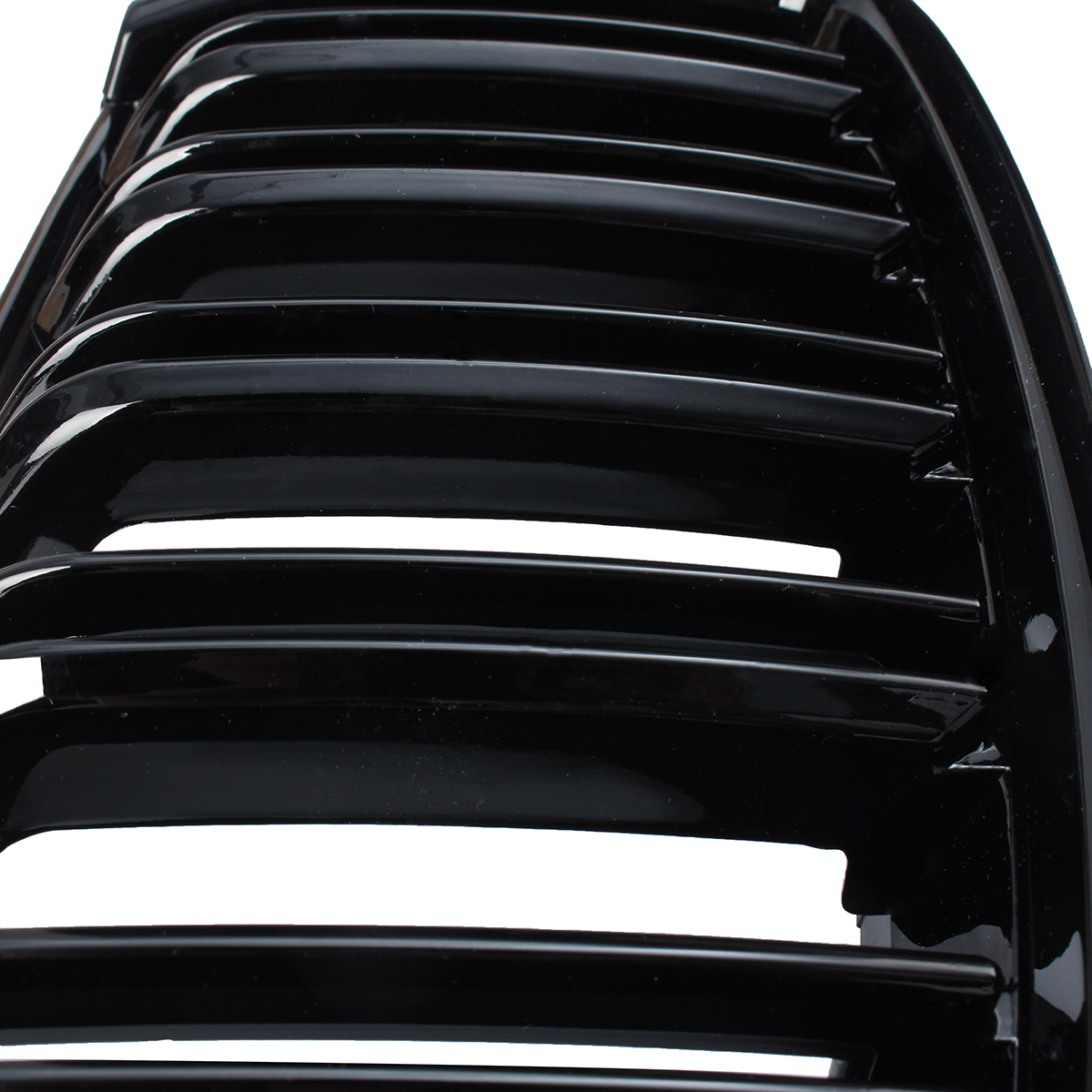 Pair-Gloss-Black-Double-Slat-Sport-Kidney-Grille-Grill-Set-For-BMW-E90-E91-2005-2008-1362824