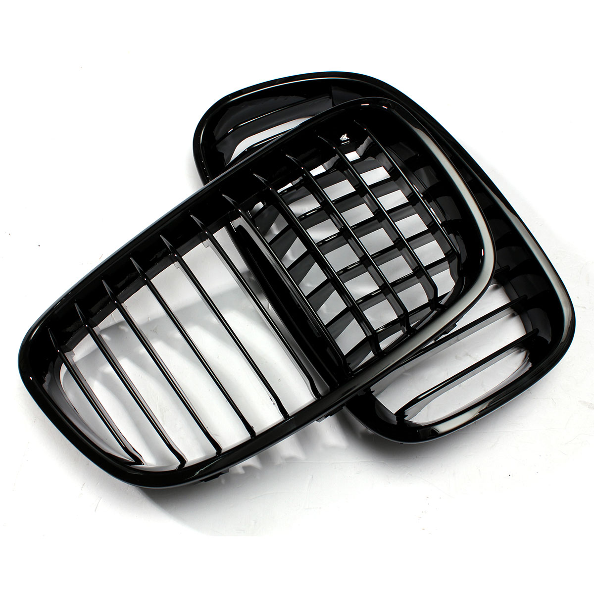 Pair-Gloss-Black-Front-Car-Grille-For-BMW-F20-F21-1-Series-2011-2014-1376284
