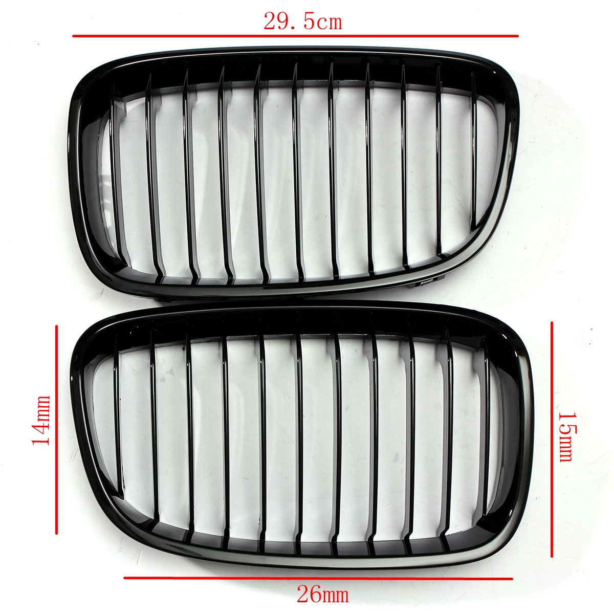 Pair-Gloss-Black-Front-Car-Grille-For-BMW-F20-F21-1-Series-2011-2014-1376284