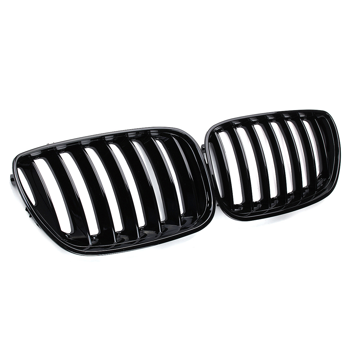 Pair-Gloss-Black-Front-Kidney-Grill-Grille-Right-Left-For-BMW-X5-E53-2004-2006-1386928