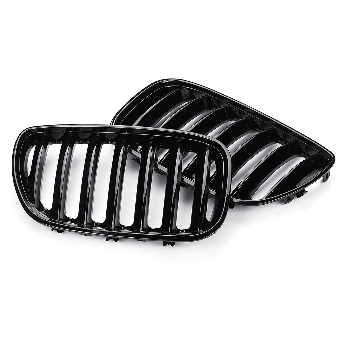 Pair-Gloss-Black-Front-Kidney-Grill-Grille-Right-Left-For-BMW-X5-E53-2004-2006-1386928