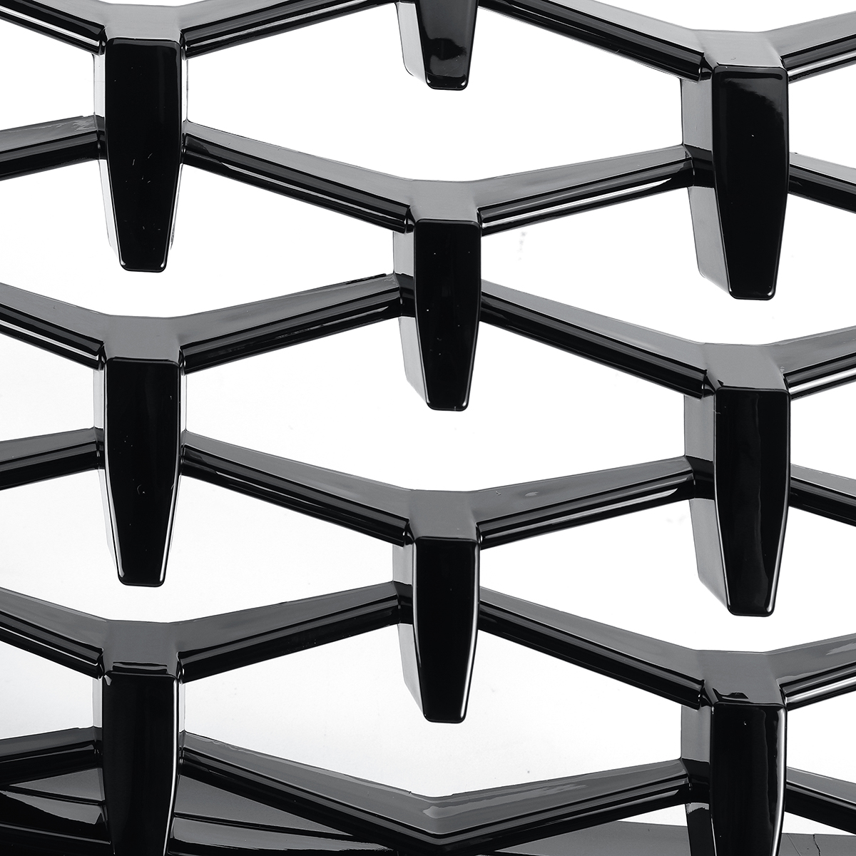 Pair-Glossy-Black-Front-Kidney-Grilles-Upper-Hood-Eyelids-Diamond-Style-For-BMW-3-Series-E90-E91-200-1793163