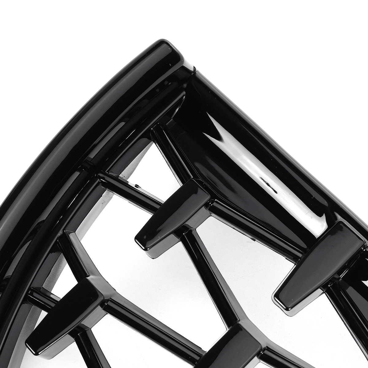 Pair-Glossy-Black-Front-Kidney-Grilles-Upper-Hood-Eyelids-Diamond-Style-For-BMW-3-Series-E90-E91-200-1793163